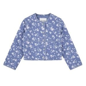 Abercrombie Kids Girl's Blue Floral Soft Quilted Jacket 13/14, NWT
